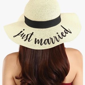 Like New Just Married Wide Brim Sun Hat